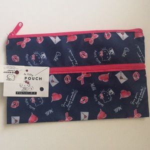 Sanrio Hello Kitty zipper pouch makeup bag NWT